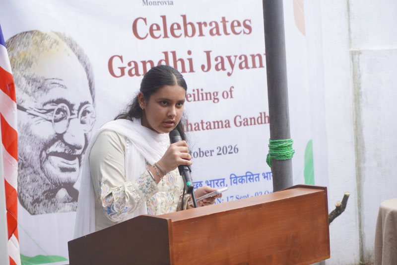 Unveiling of the bust of Mahatma Gandhi in Monrovis on Gandhi Jayanti - 2 October 2026